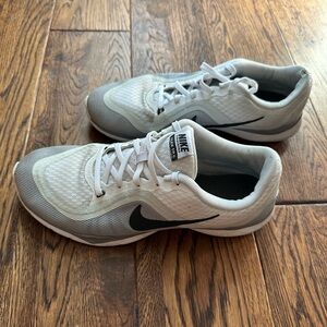 White Nike cheer sneakers